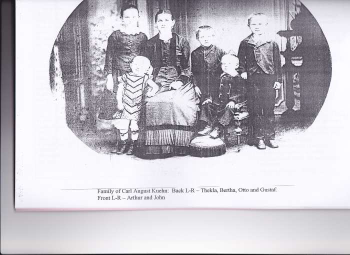 The mother and older siblings of my grandfather, Charles August Kuehn. Picture taken in Germany around 1880.