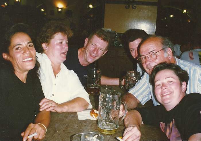 The famous Hofbrauhaus. I arranged for rooms within walking distance, so no one had to drive.