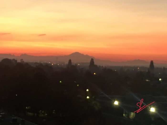 When the mountain view under the fiery sky greets you, be grateful and do not screw the opportunity. Carpe diem!