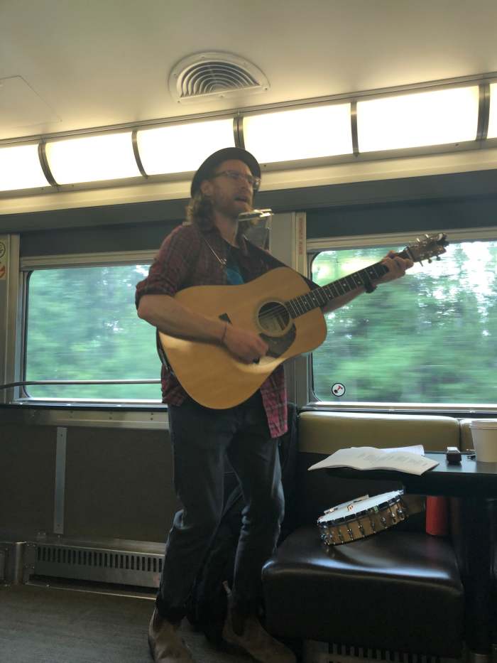 In exchange for the train ride, musicians provide live music twice daily on these VIA Rail trips across Canada
