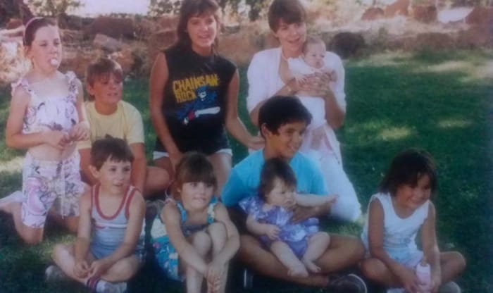 Me at 18 (in the pink, holding my oldest daughter!) Breakdown number one was eminent.