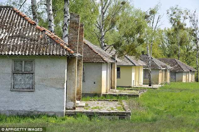 These dormitories of "Peaceful Village" ironically became Nazi military barracks during the war. They have not been used since.