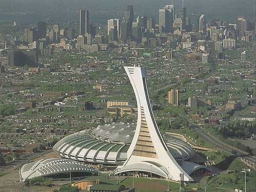 The underused Montreal Olympic Stadium is known, without affection, as the Big Owe (referring to its enormous cost).