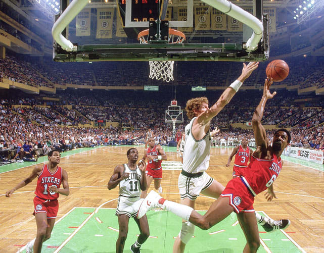 Bill Walton was one of the best rim protectors in his time. He feared no one. Not even Julius Erving.