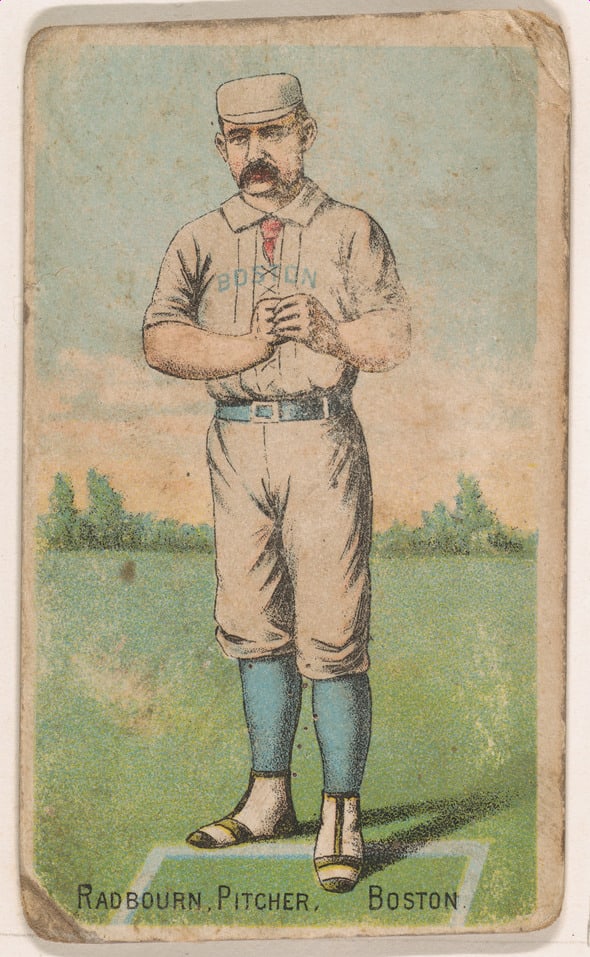 Old Hoss Radbourn Gold Coin Chewing Tobacco trading card 1887