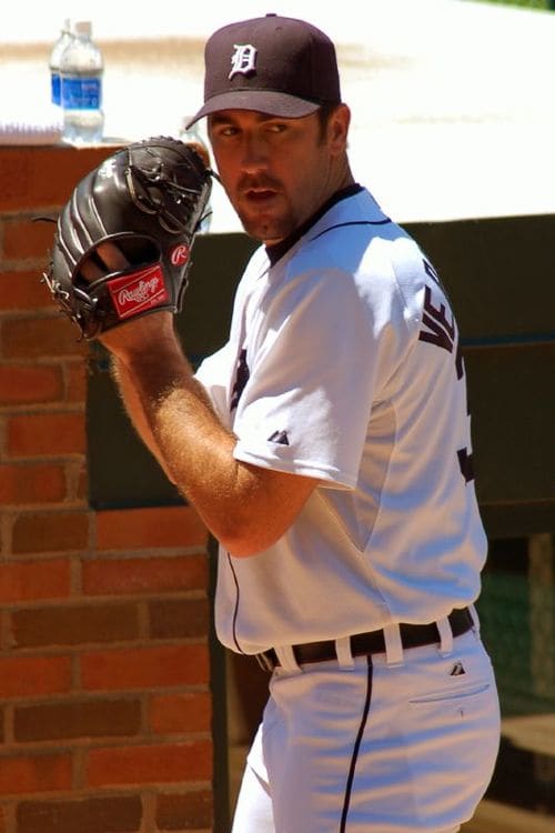 Pitching for the Detroit Tigers in 2011, Justin Verlander won the AL Triple Crown, Cy Young Award, and MVP Award.