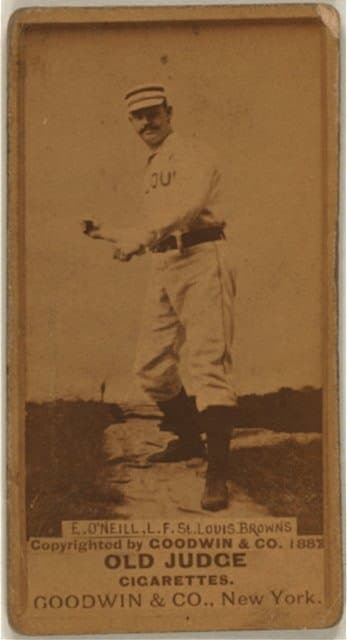 1887 Tip O'Neill Old Judge baseball card from the Benjamin K. Edwards Collection in the Library of Congress.
