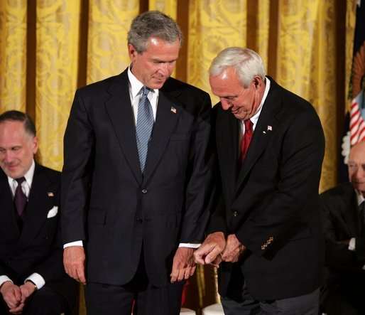 Arnold Palmer Receiving the Presidential Medal of Freedom from then-President George W. Bush in June 2004