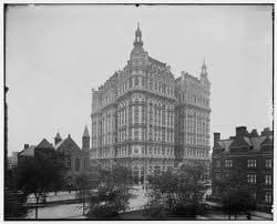 The Ansonia a century ago. The Babe would still recognize it as home. The view is from the opposite side from the modern picture.