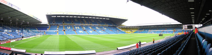 A panorama of Elland Road, Leeds United's home ground for many decades. Legendary Manchester United manager, Alex Ferguson has described Elland Road as being one of the most intimidating atmospheres in European Football.