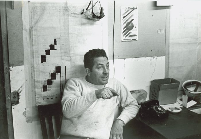 Photo taken of Carl Furillo while working at the World Trade Center installing elevators.