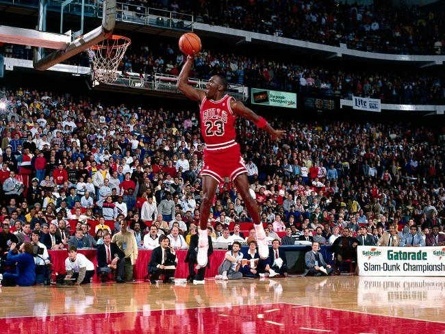 Michael Jordan idolized "Doctor J" Julius Erving and used his free throw line dunk to win the 1988 Slam Dunk Contest.