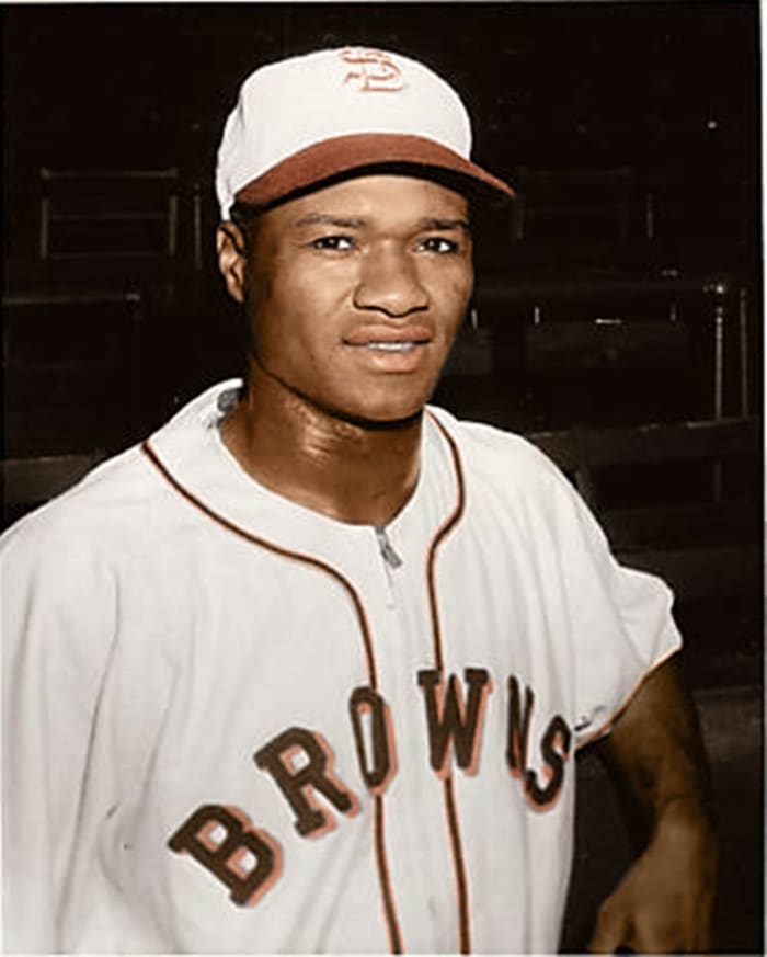 Hank Thompson in 1947 when he became the St. Louis Browns' first black player and MLB's third.