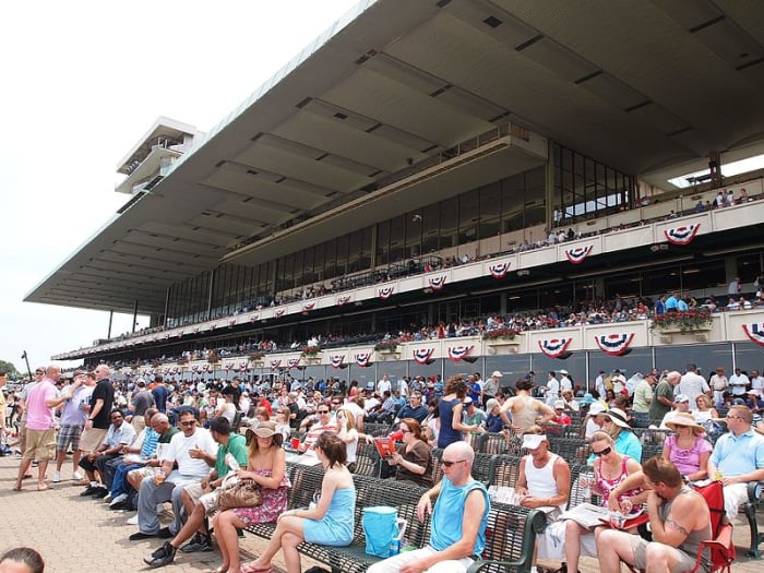 When a Triple Crown is on the line, the Belmont Grand Stand is packed.