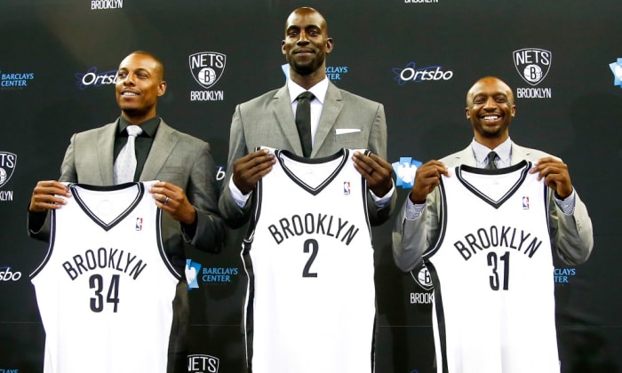 Brooklyn trades a slew of draft picks and fringe players for the Hall of Fame duo of Paul Pierce and Kevin Garnett.