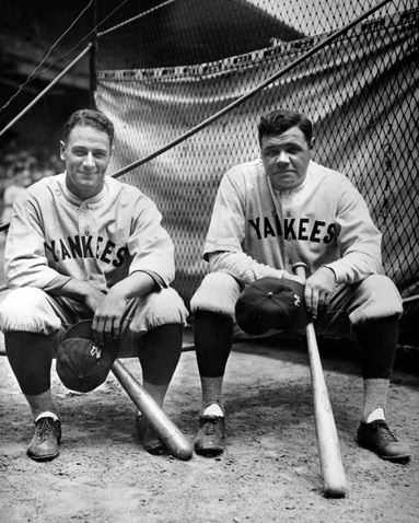 Lou Gehrig a Babe Ruth