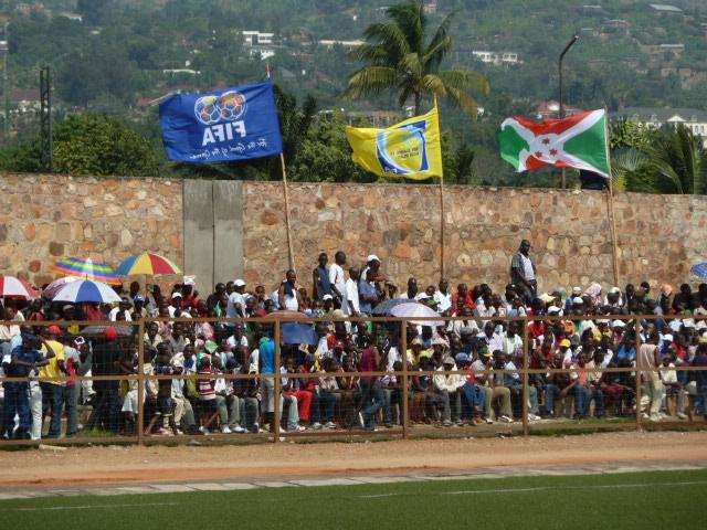 Fans attend a 2012 Africa Cup of Nations qualification match at Stade Prince Louis Rwagasore in Bujumbura, Burundi on Sept. 4, 2011. The match between Burundi and Benin ended 1-1.