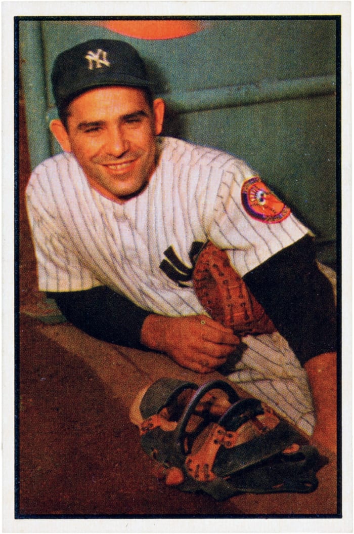 Yogi Berra's 1953 Bowman card.