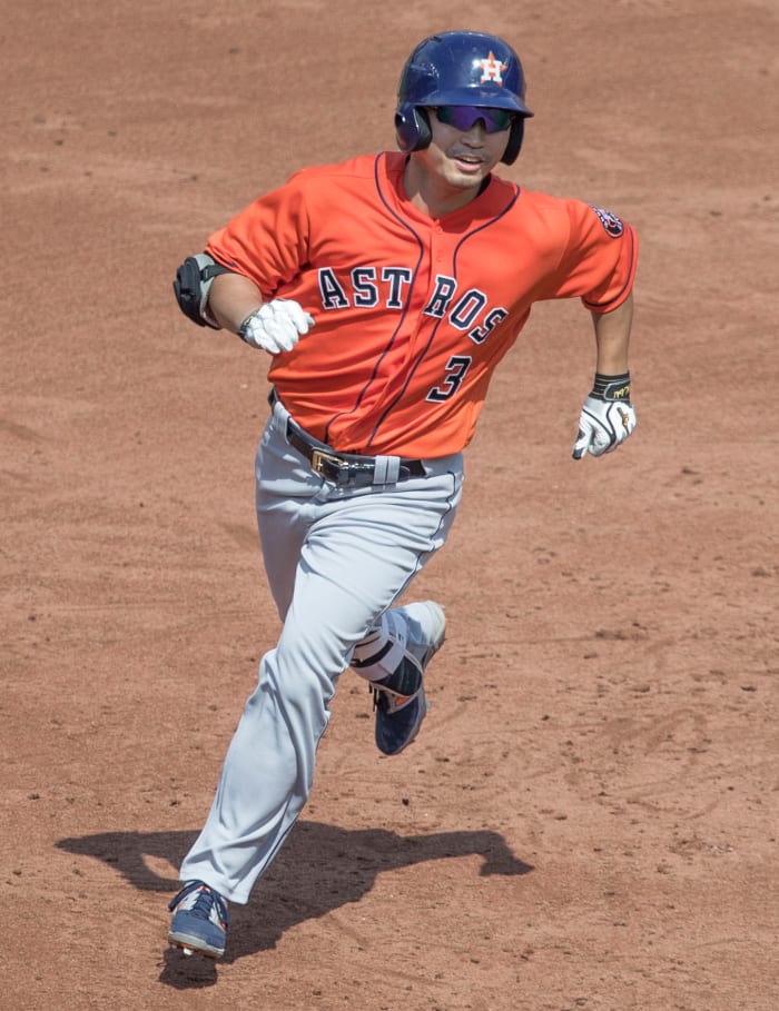 Nori Aoki played for seven franchises in Major League Baseball, including the Houston Astros.