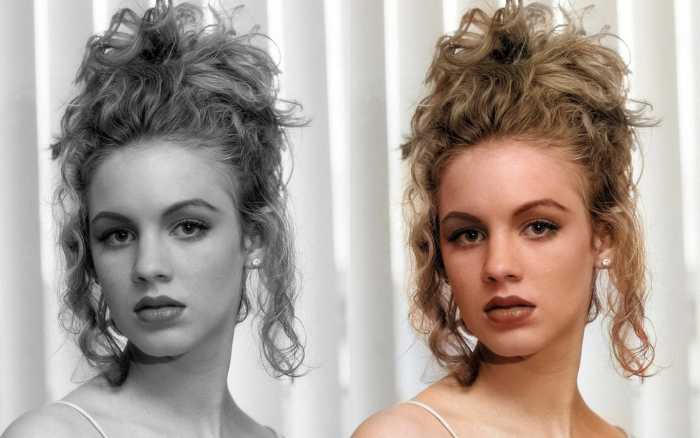 Here, the algorithm accurately colored the individual strands of the model’s hair, something that would take infinitely longer if done by hand.