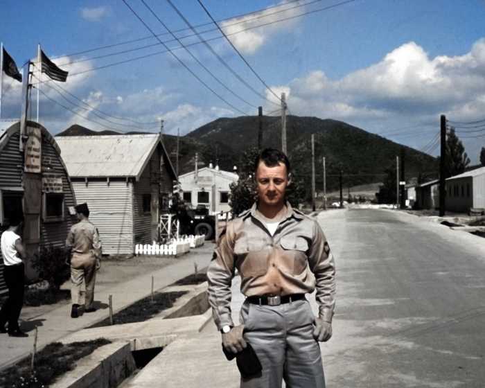 Very disappointing result here. The AI effectively colorized the sky and the soldier's face, but little else.