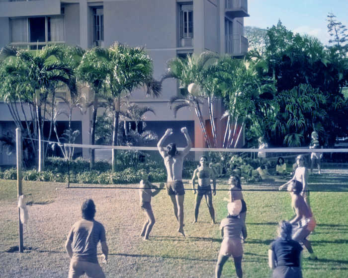 Perhaps a good starting point for hand coloration, but not much more than that. Maybe these volleyball players were too far away for the AI to apply facial recognition, which it seems to use as a starting point in colorizing people.
