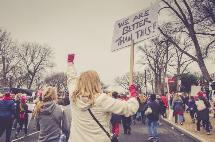 Ooops, this picture may be from the "Women's March" when women were asking (again) for equal rights in 2017.