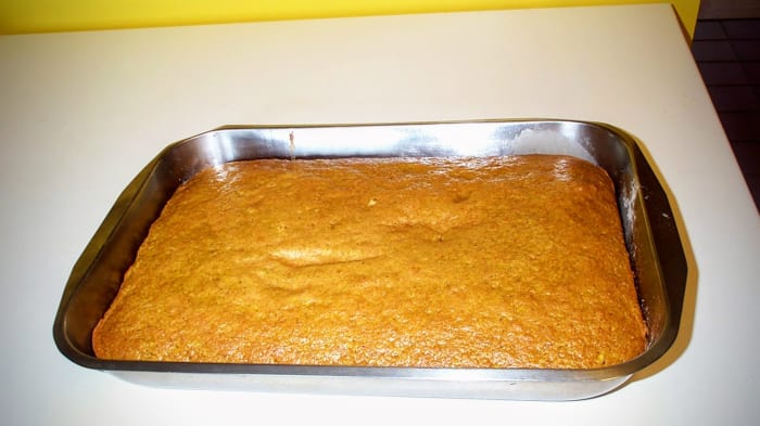 A golden beet cake takes no more time to make than do most "garden" cakes, and is a beautiful addition to a celebration or meal. You may top it with cream cheese frosting, if desired.