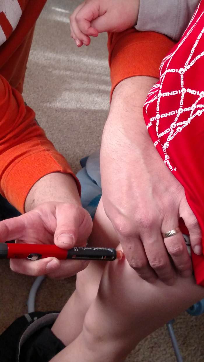 The pen is the insulin delivery device we are currently using. This device offers the smallest needle available and is very discreet.