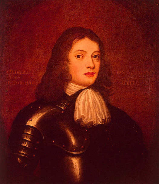 William Penn at age 22 in 1666. Oil on canvas, eighteenth-century copy of a seventeenth-century portrait, possibly by Sir Peter Lely.