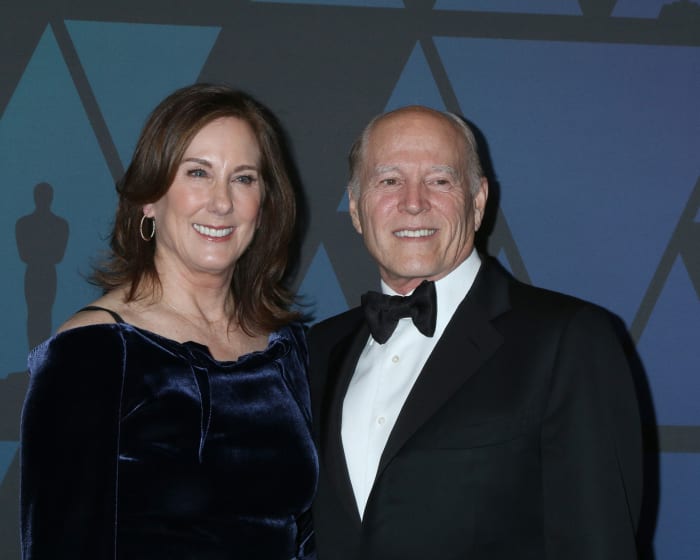 Kathleen Kennedy and Frank Marshall at the 10th Annual Governors Awards at the Ray Dolby Ballroom on November 18, 2018, in Los Angeles, CA.