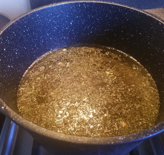Check the directions on your brine kit, but most require you to boil the brine and seasoning in water, and then add cold water.
