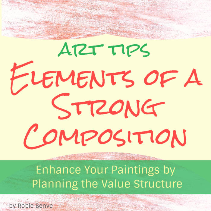 The way elements are arranged in the picture acts as the armature and supporting structure of a painting. To make a piece successful and interesting for the viewer, plan a composition with a strong value structure.