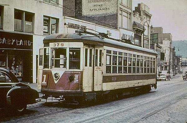 One of the trolley cars that took you all around Yonkers, N.Y., before the buses replaced them in 1952. The No. 1 trolley traveled on Warburton Avenue to Hastings-on-Hudson, and back to Getty Square where you could transfer to other lines.