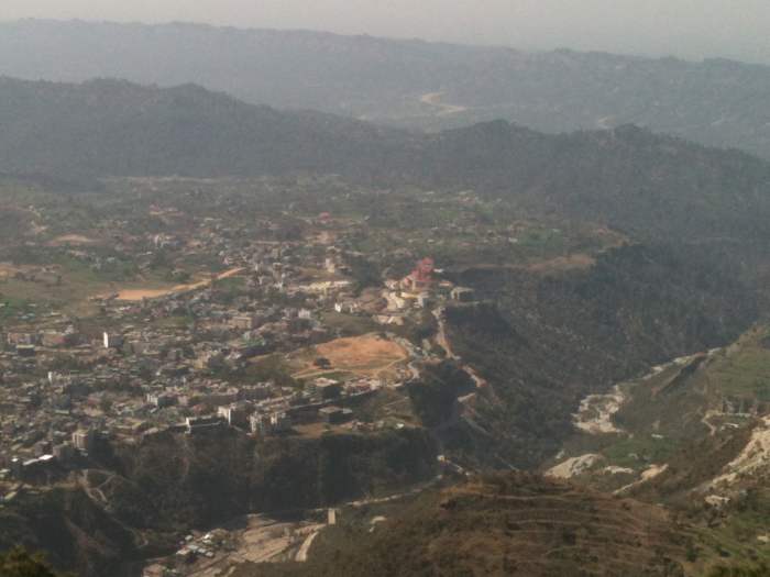 Katra Valley as seen from Mata Vaishno Devi Shrine. Jai Mata Di - Maa Vaishno Devi Yatra 2012