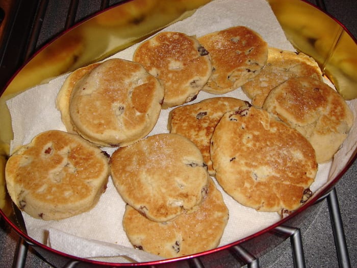 This is exactly their appearance from on a griddle on out of a cast iron skillet. If you drop them from a spoon onto a baking sheet, they are known as Scotch Rocks, because they look like composite rocks. Still delicious.