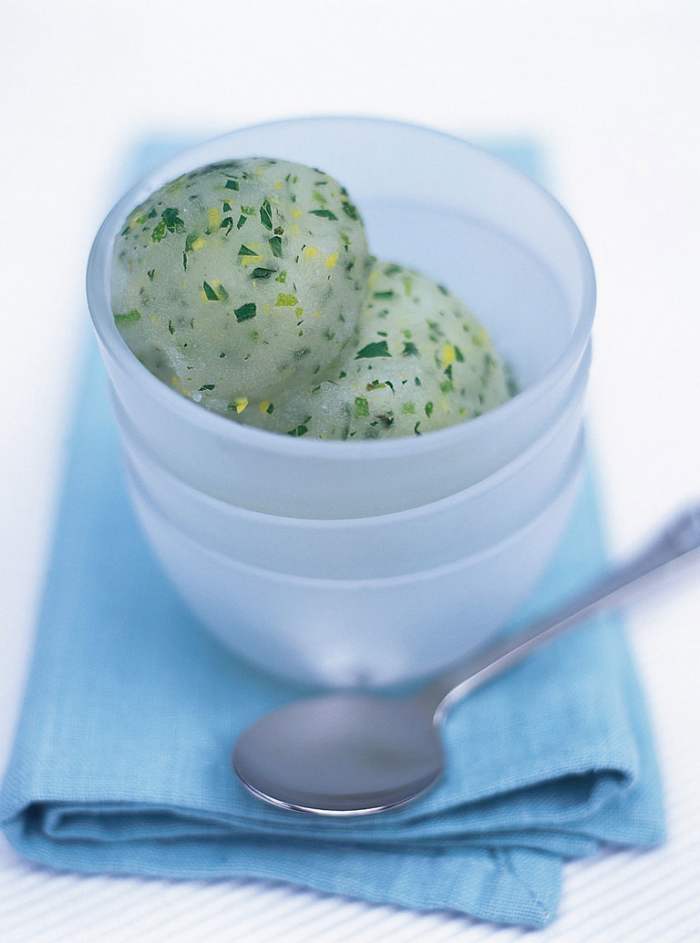 Lemon, Lime and Peppermint Sorbet