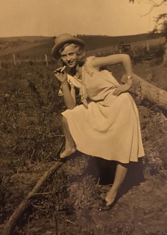 My grandma was a wild child who cut her hair, smoked, liked fast cars and partied hard, with lots of alcohol.
