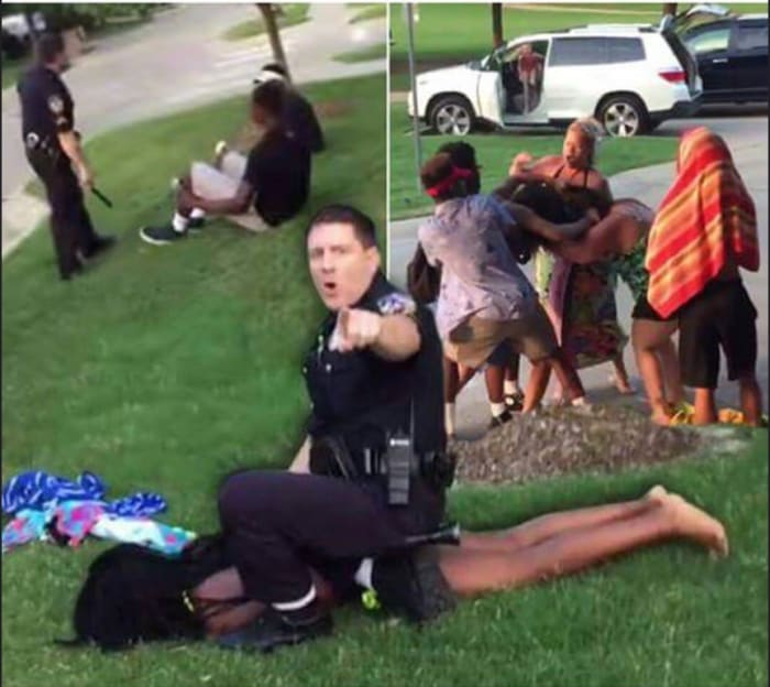 Out of control when called to a pool party in McKinney, Texas in June 2015.