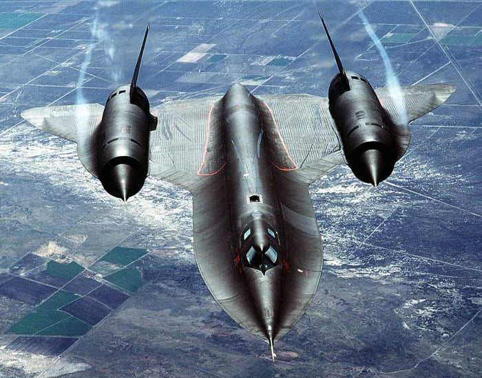 Coated with radar absorbent black ferrite paint this Mach 3 spy plane looked its name.