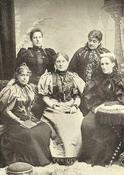 General Officers of the W.C.T.U. (left to right): Anna A. Gordon, Assistant Secretary; Agnes E. Slack, Secretary; Francis Willard, President; Lady Henry Somerset, Vice-President-at-large; Mary E. Sanderson, Treasurer