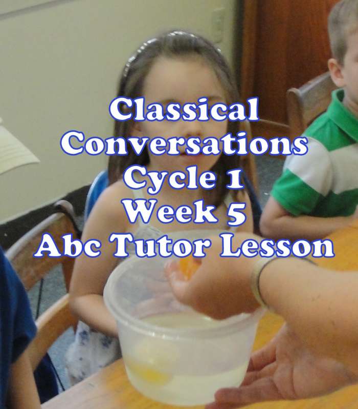 Classical Conversations Cycle 1 Week 5 Abc Tutor Plan - Observing the naked egg during the science experiment (which was the experiment we did using the 4th edition of the book)