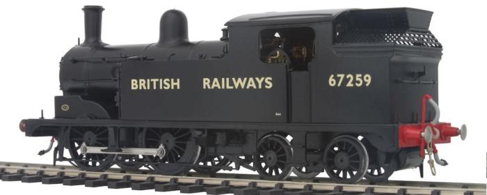 In 1948 after Nationalisation there were many that didn't receive the new standard livery. Those that passed through works at the time did, with straw-coloured Gill Sans lettering and numbering on plain unlined black - extended hopper-type bunker