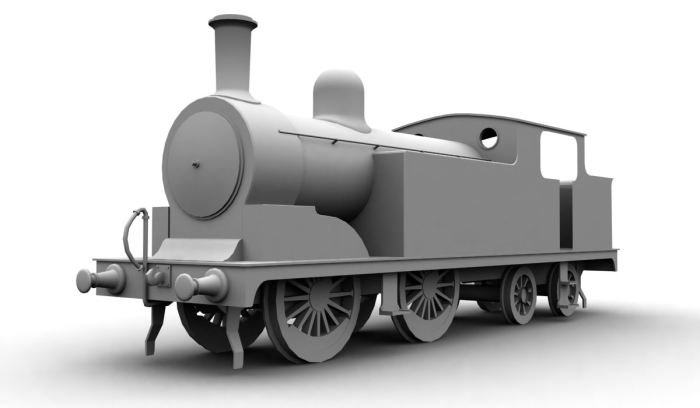 G5 outline render produced to show roughly the appearance of the locomotive for exhibition purposes. Model railway manufacturer Bachmann has expressed interest in producing a model in OO Gauge