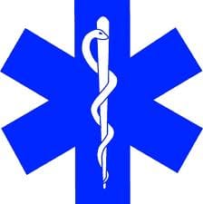 St.John's 666 symbol, used by the Emergency Medical Services as their symbol. It is commonly seen on ambulances and paramedic badges. It is also called ' the star of life '