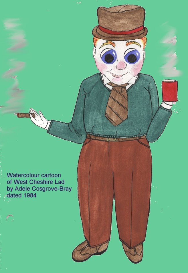 Contrary to the depiction here, "T" often wore the same blue tie and jumper. He often joked, "When I'm out, the wardrobe is out!"
