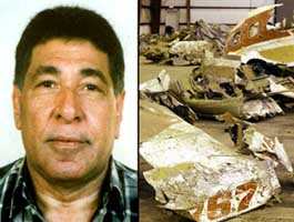 Gameel el-Batouti was suspected of purposely crashing Egyptair 990 (left). Wreckage of the plane (right).
