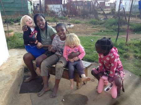 The Hewitt girls and their friends in Mamelodi, Pretoria(Tshwane) in South Africa
