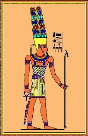 Amoun also known as Amon, Ammon, Amun and Amen. Egytian God known as 'king of the gods" and "Lord of Heaven," Nome God of Thebes and father of Khonsu. The Romans identified him with Jupiter