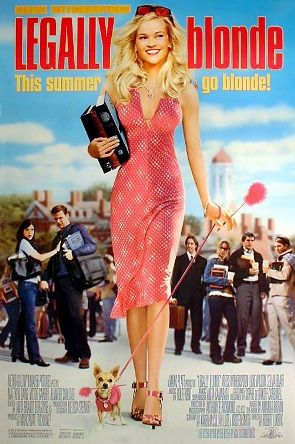 Reese witherspoon as Elle Woods in Legaly Blonde dones a pink colored clothes as well as her dog Color Your Day : The Benefits of Color Therapy